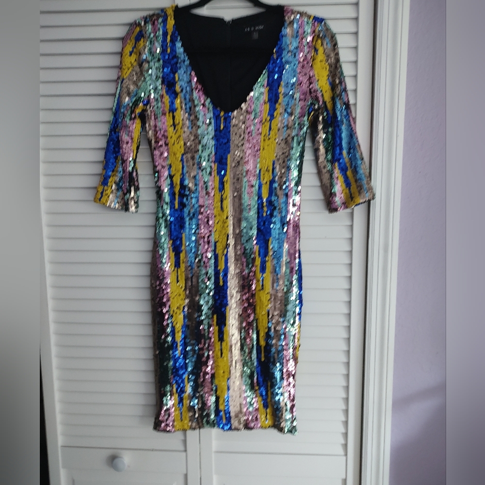 AS I WISH Sequin Dress